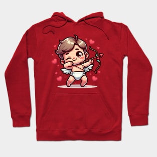 Dabbing Valentine's Day Cupid Celebration Hoodie